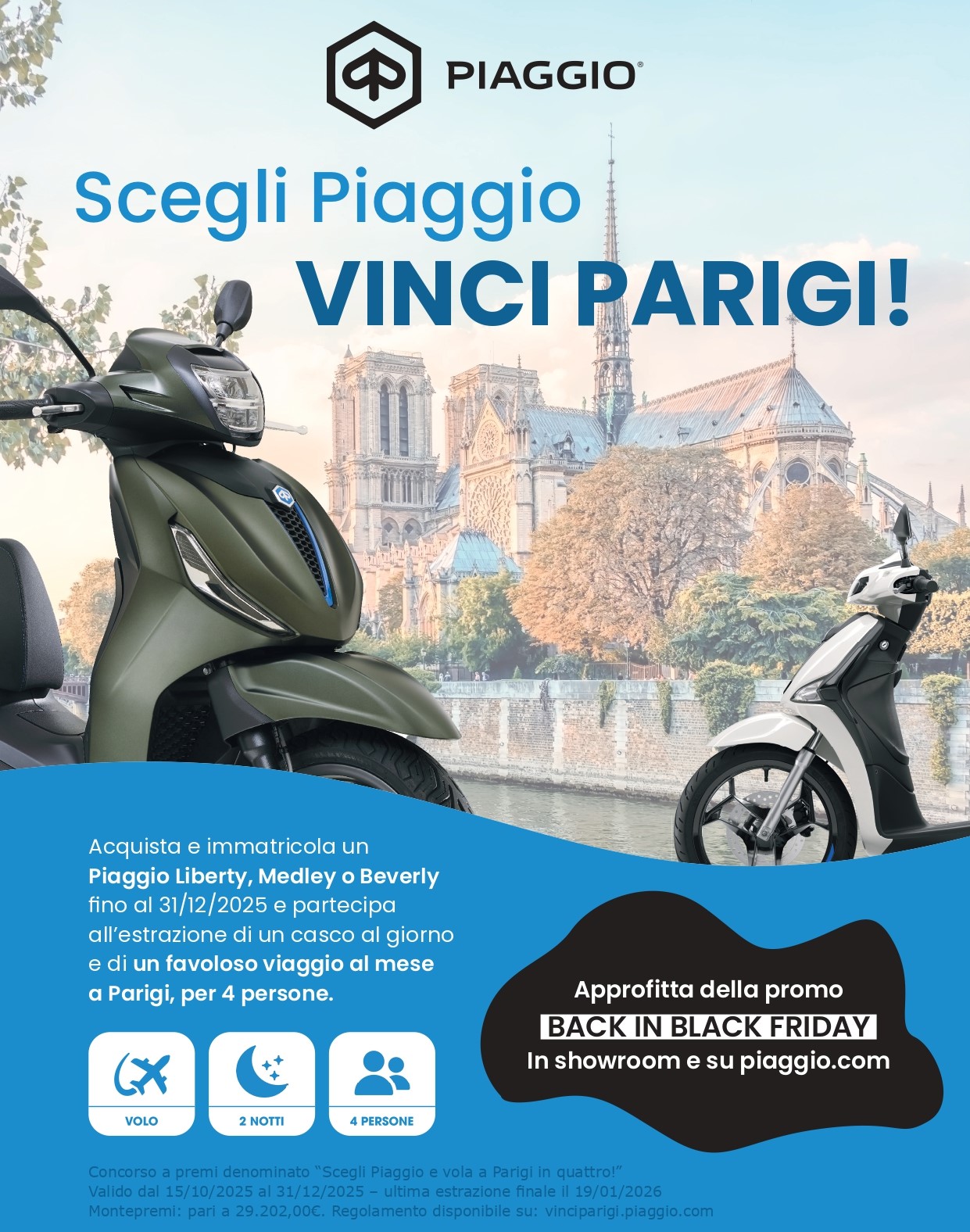 Scegli Piaggio VINCI PARIGI!